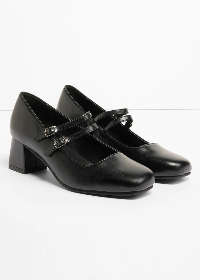 Escarpins à brides, Couleur: noir