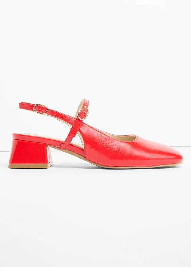 Escarpins slingback avec bride devant