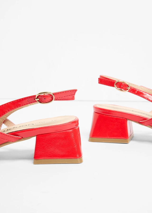 Slingback pumps met riempje • aardbeirood • product-page.page-title-suffix