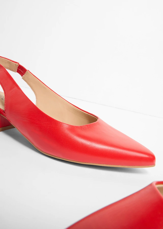 Escarpins slingback à talon plat • rouge • product-page.page-title-suffix