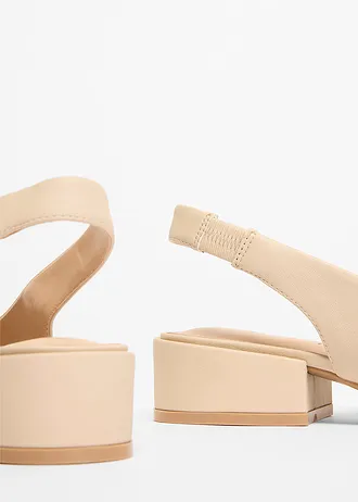Escarpins slingback à talon plat • sable clair • Boutique bonprix
