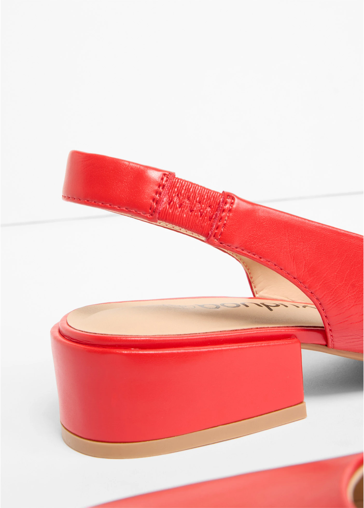 Slingback pumps met platte hak • rood • bonprix online shop