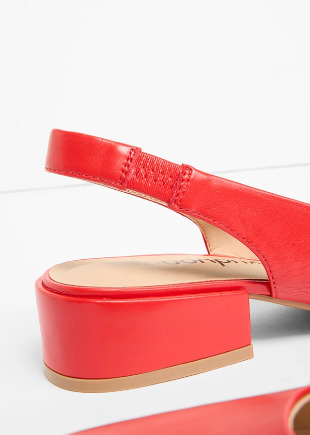 Slingback pumps met platte hak • rood • product-page.page-title-suffix