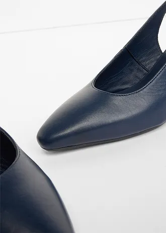 Lodičky Sling z kože • tmavomodrá • obchod bonprix