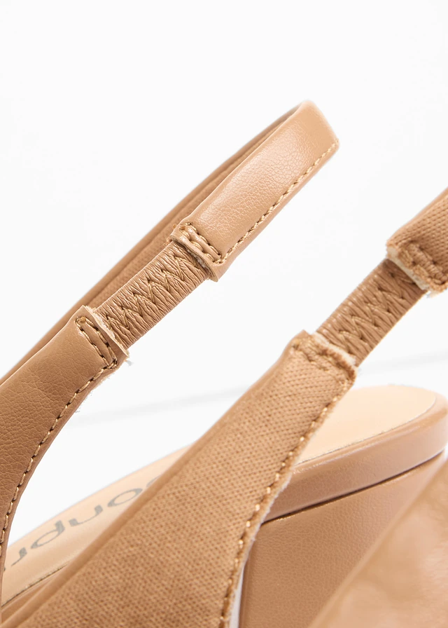 Escarpins slingback à talon carré • camel • product-page.page-title-suffix