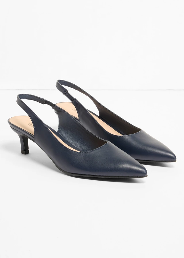 Slingback pumps met smalle hak