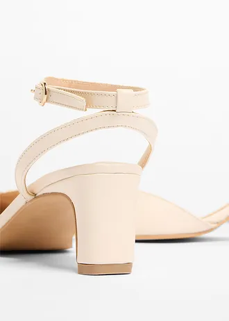 Escarpins à bride cheville et petit talon • beige • Boutique bonprix