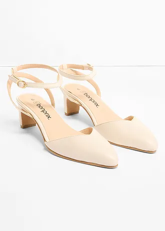Escarpins à bride cheville et petit talon • beige • Boutique bonprix
