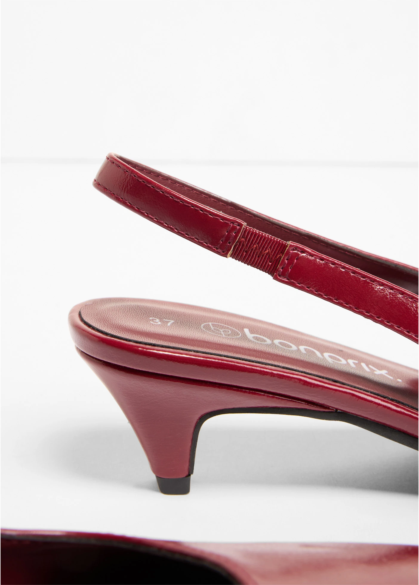 Slingback pumps met een lage hak • robijnrood • bonprix online shop
