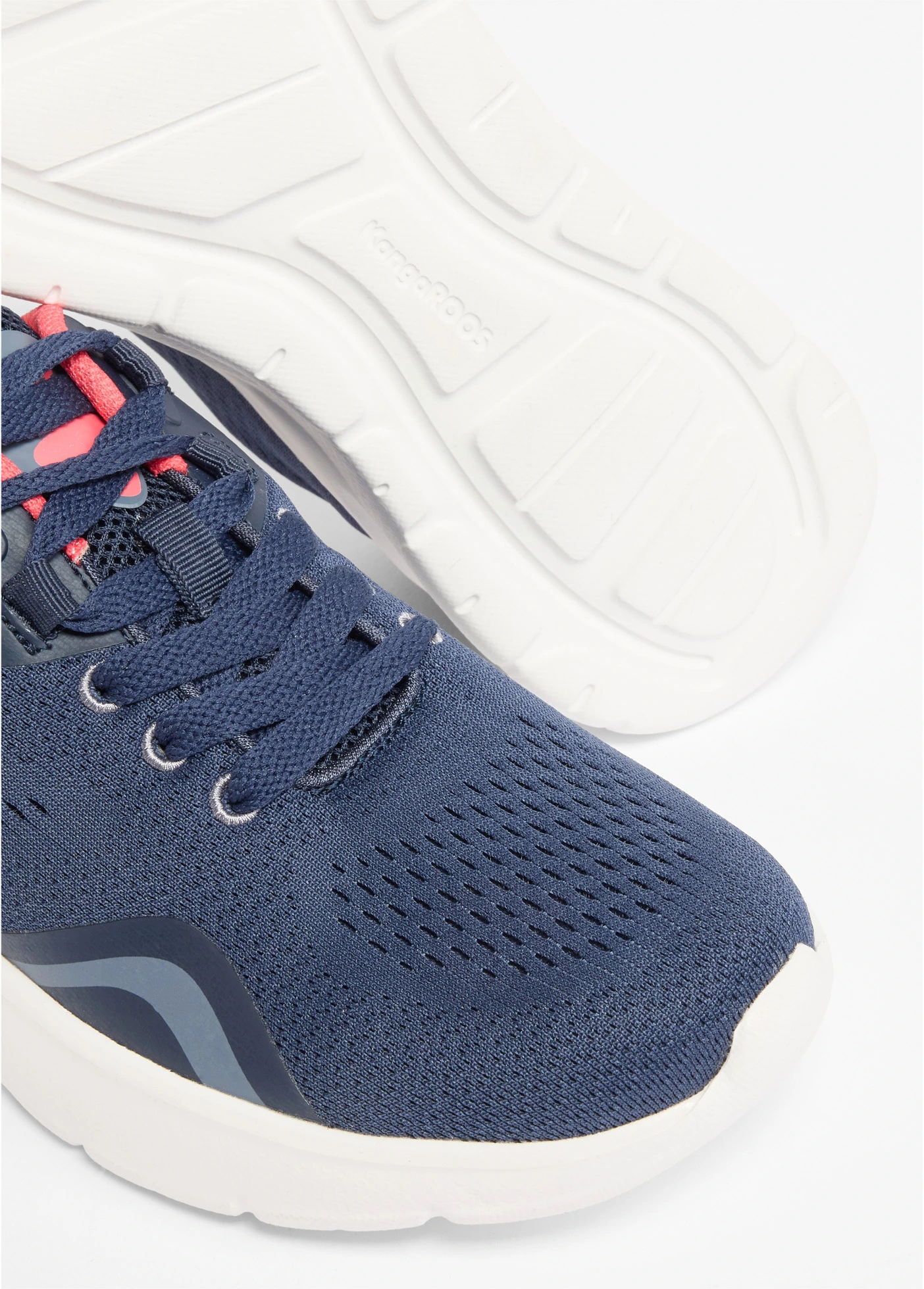 Sneakers Kangaroos en matière souple • bleu foncé-rose vif • Boutique bonprix