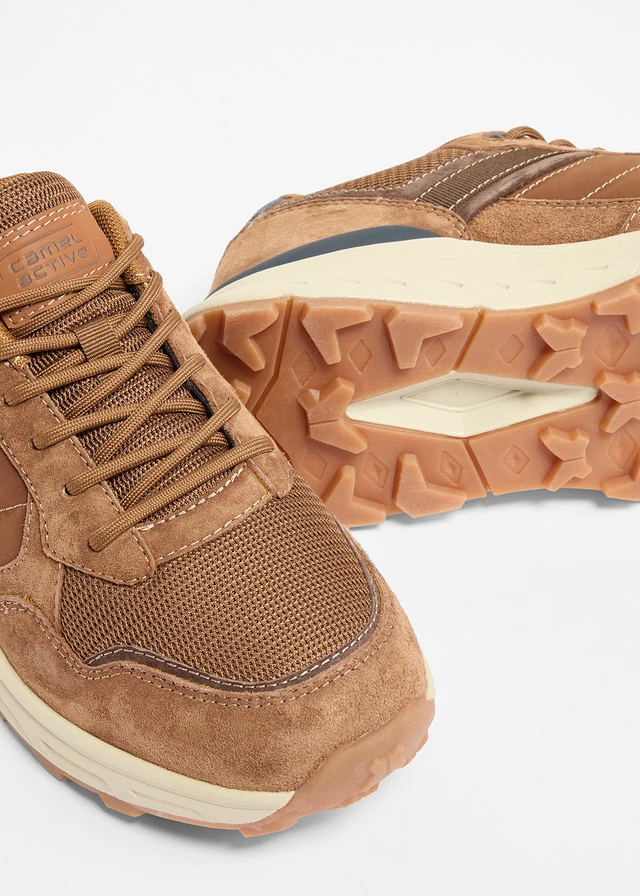 Camel Active sneakers van suède, Kleur: cognac