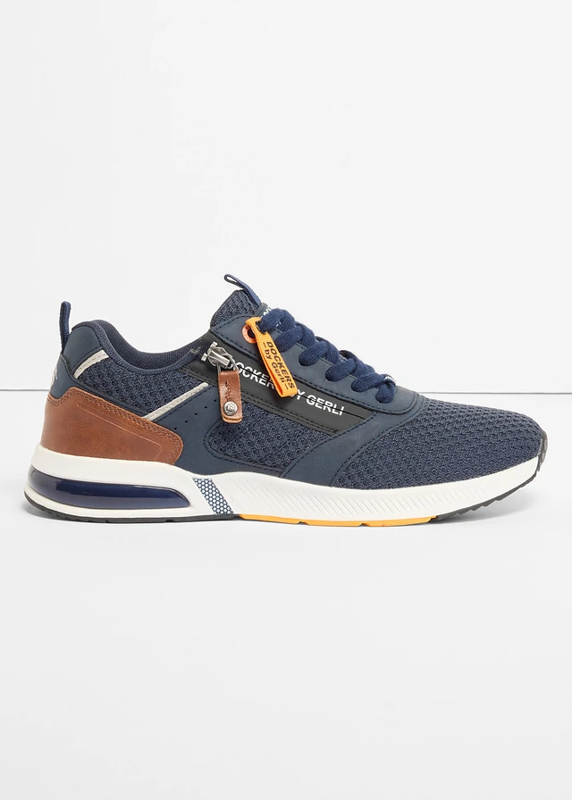 Sneakers van Dockers by Gerli met ritssluiting, Kleur: donkerblauw