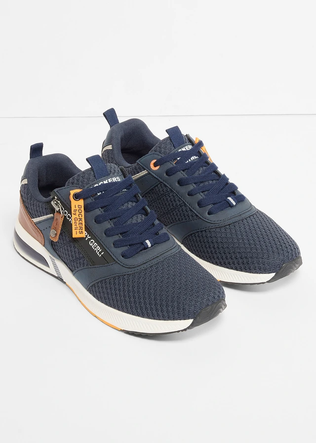 Sneakers van Dockers by Gerli met ritssluiting, Kleur: donkerblauw
