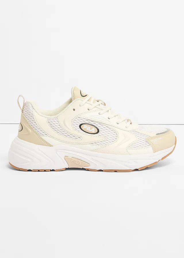 Pantofi sport chunky Fila cu inserție de mesh • bej/alb • magazin bonprix
