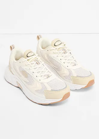 Sneakersy chunky marki Fila z siateczkową wstawką • beżowo-biały • sklep bonprix