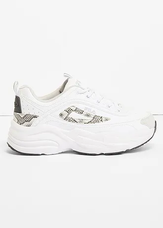 Fila Chunky Sneakers met dierenprint, Kleur: wit slangenprint