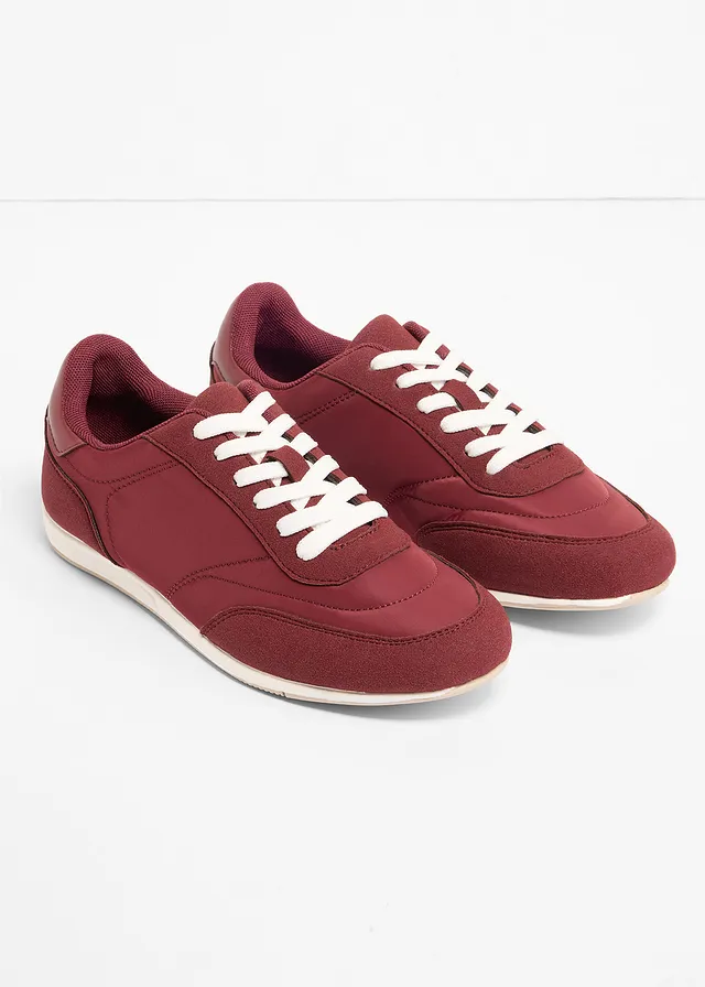 Sneakersy w stylu retro, kolor: czerwony rubinowy