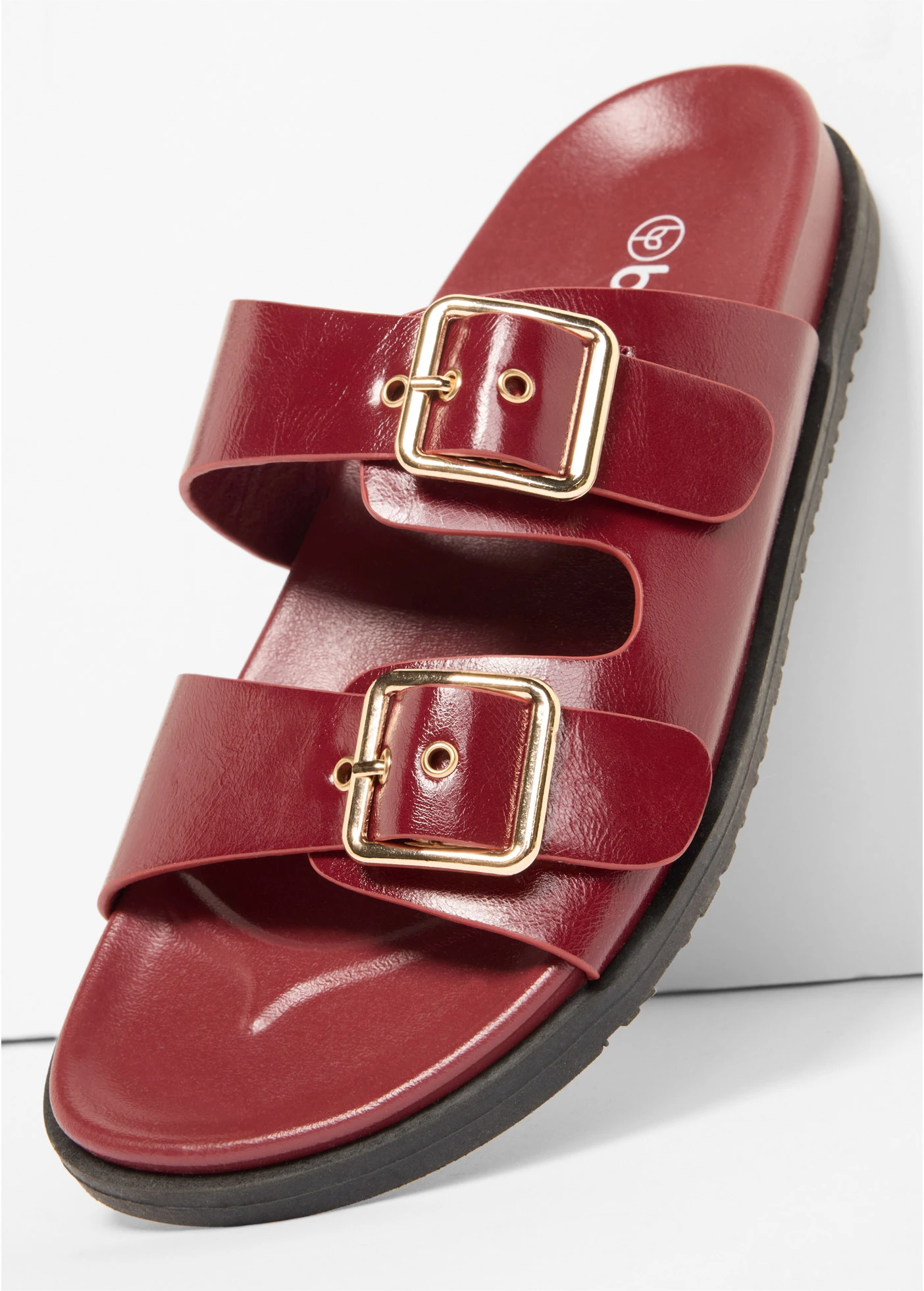 Slippers met gesp • robijnrood • bonprix online shop