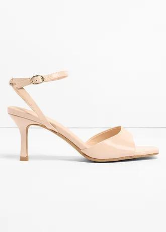 Sandalen met riempjes in laklook