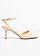 Sandalen met riempjes in laklook, Kleur: beige