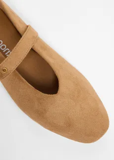 Balerini Mary Jane cu catarame • maro deschis • magazin bonprix