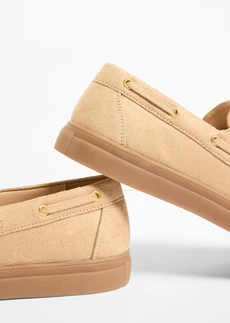 Loafers met veters, Kleur: lichtsand