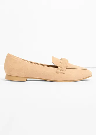 Loafers met gevlochten details • camel • bonprix online shop