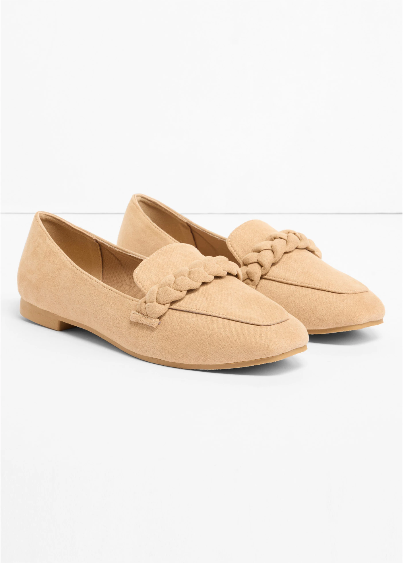 Loafers met gevlochten details • camel • bonprix online shop