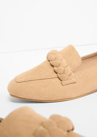 Mocassins à détail tressé • camel • Boutique bonprix