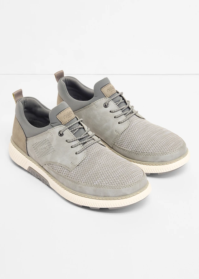 Rieker Komfort slip-in sneakers met ruime pasvorm, Kleur: grijs