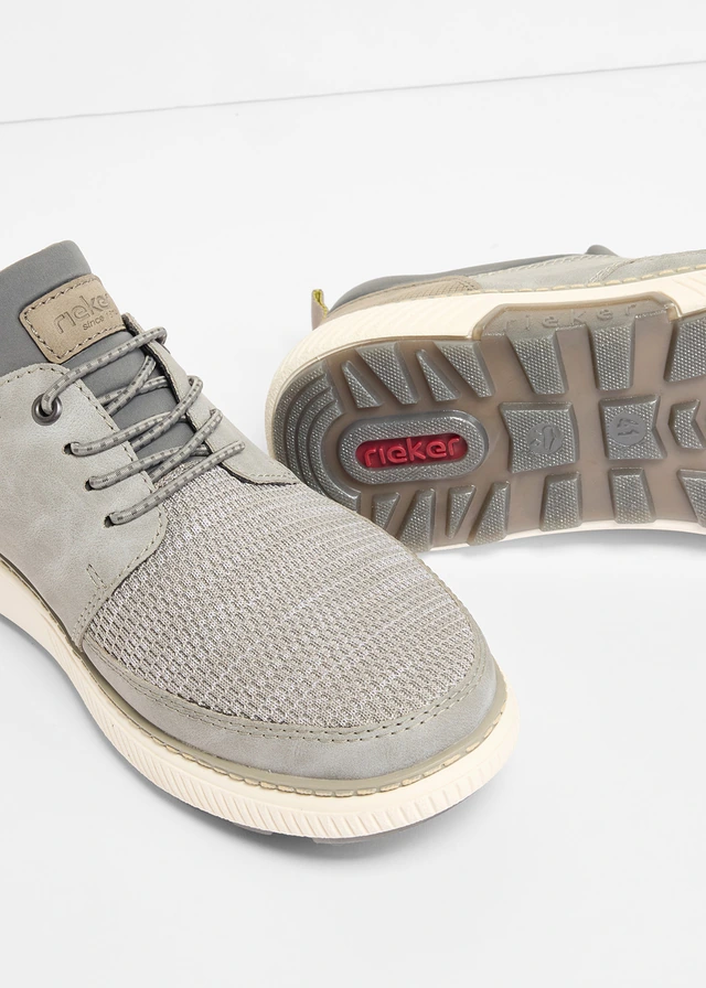 Rieker Komfort slip-in sneakers met ruime pasvorm, Kleur: grijs