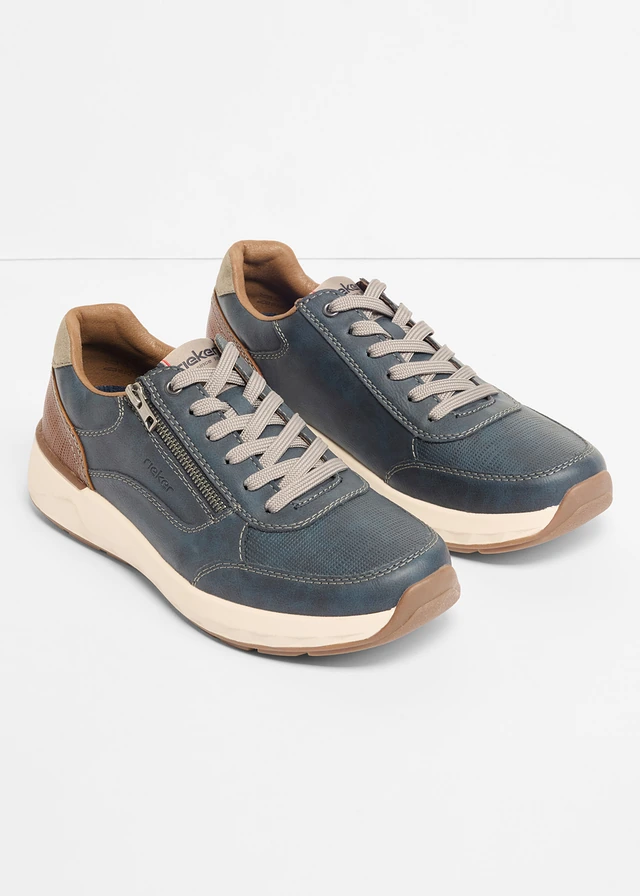 Sneakers van Rieker met een padded binnenzool, Kleur: donkerblauw