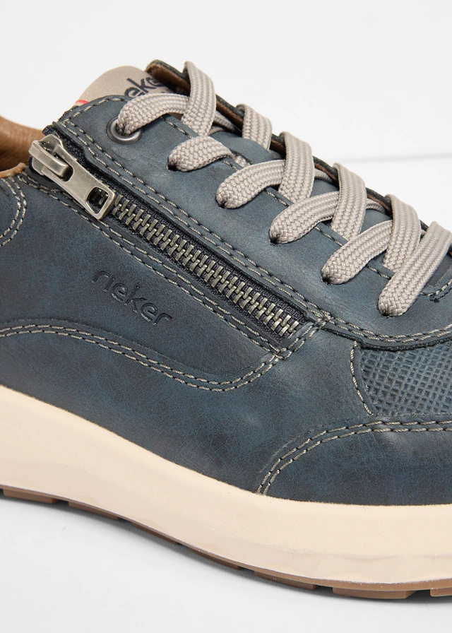 Sneakers van Rieker met een padded binnenzool, Kleur: donkerblauw