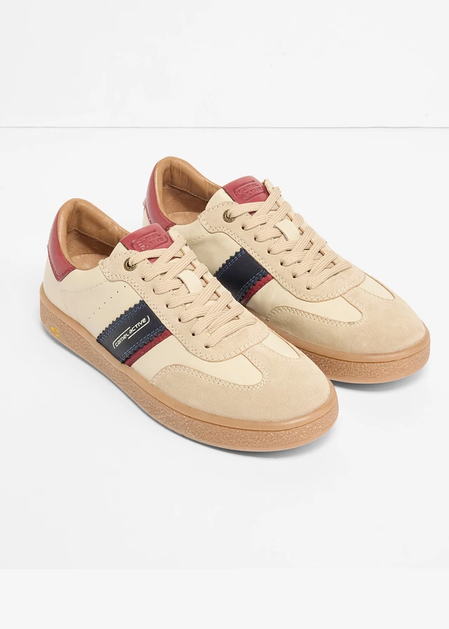 Camel Active sneakers van leer, Kleur: beige