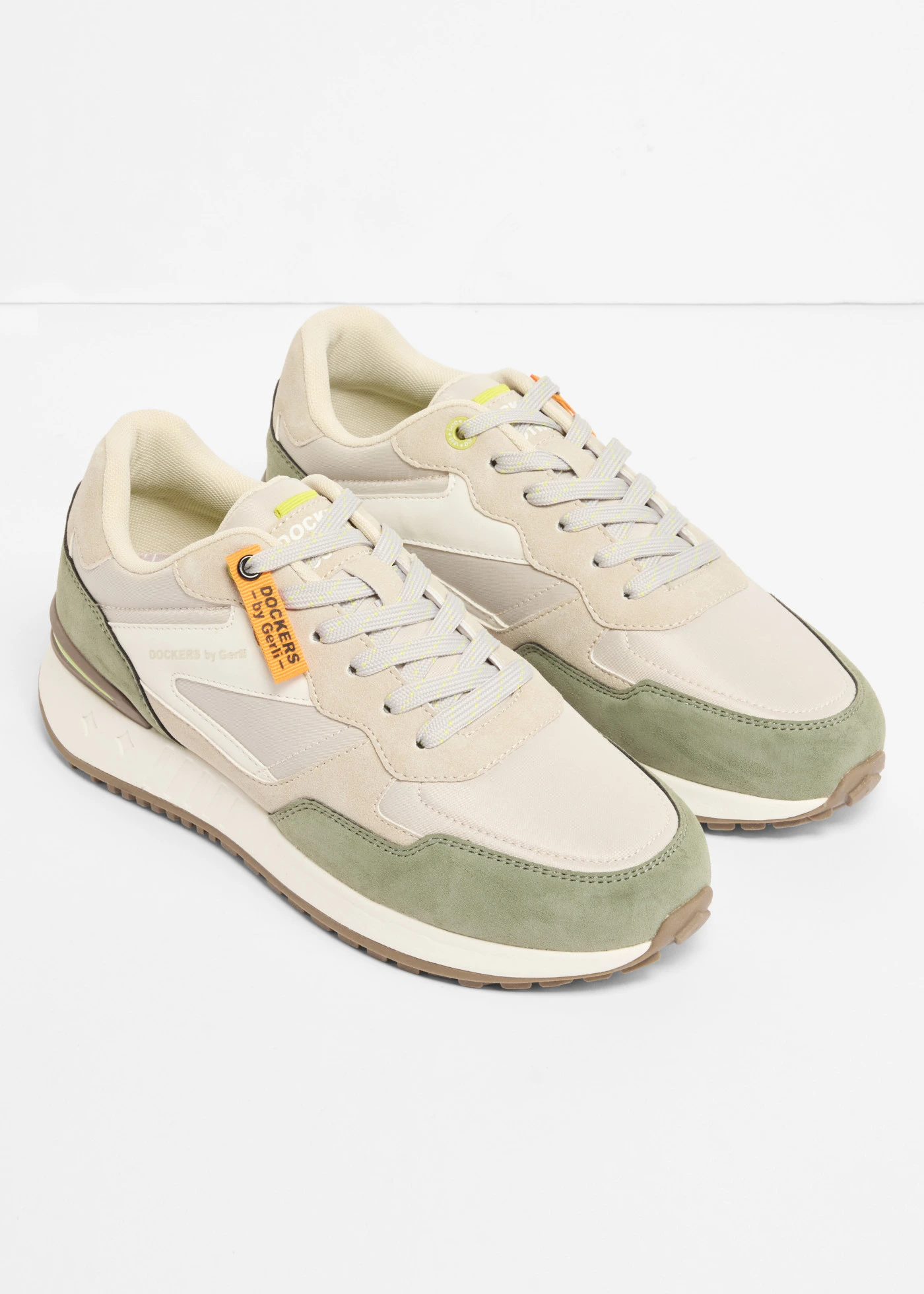 Sneakersy Dockers by Gerli ze wstawkami z siateczki • szary-khaki • sklep bonprix