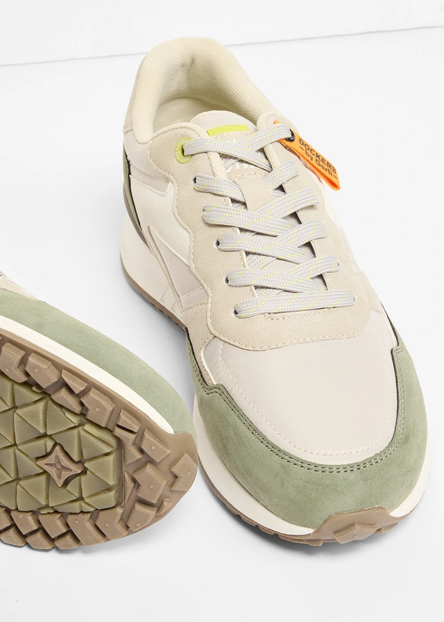 Sneakers Dockers by Gerli à empiècements en mesh • gris-kaki • product-page.page-title-suffix