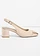 Marco Tozzi slingback pumps met blokhak, Kleur: beige-goudkleur