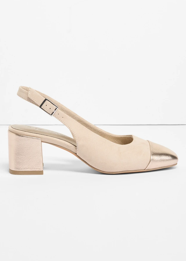 Escarpins slingback Marco Tozzi à talon carré
