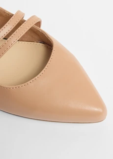 Balerini Marco Tozzi cu călcâi liber cu barete • maro camel • magazin bonprix