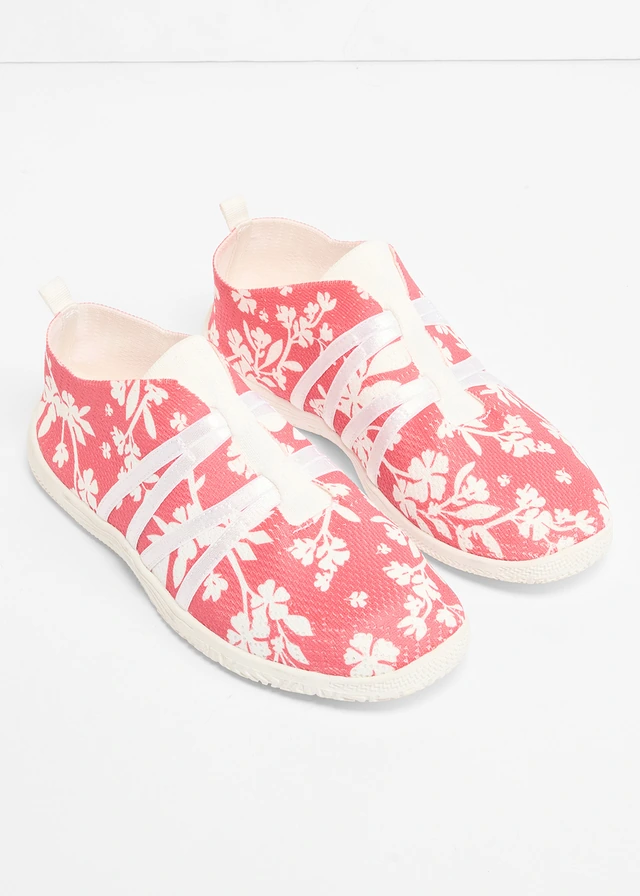 Barefoot schoenen met flexibele zool, Kleur: roze gebloemd