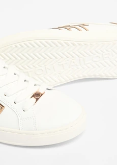 Sneakers van Tom Tailor met metallic details • wit/roségoud • bonprix online shop