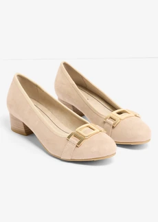 Comfortabele Jana pumps in een wijde pasvorm, Kleur: beige