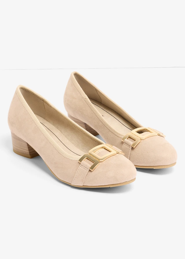 Escarpins Jana en largeur confortable, Couleur: beige