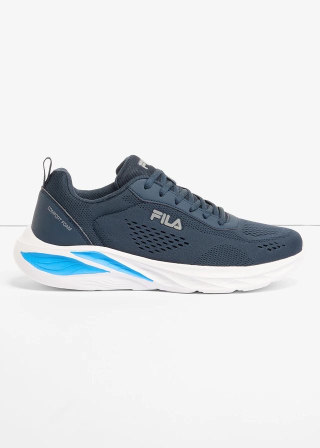 Fila sneakers van zacht materiaal, Kleur: zwart/blauw