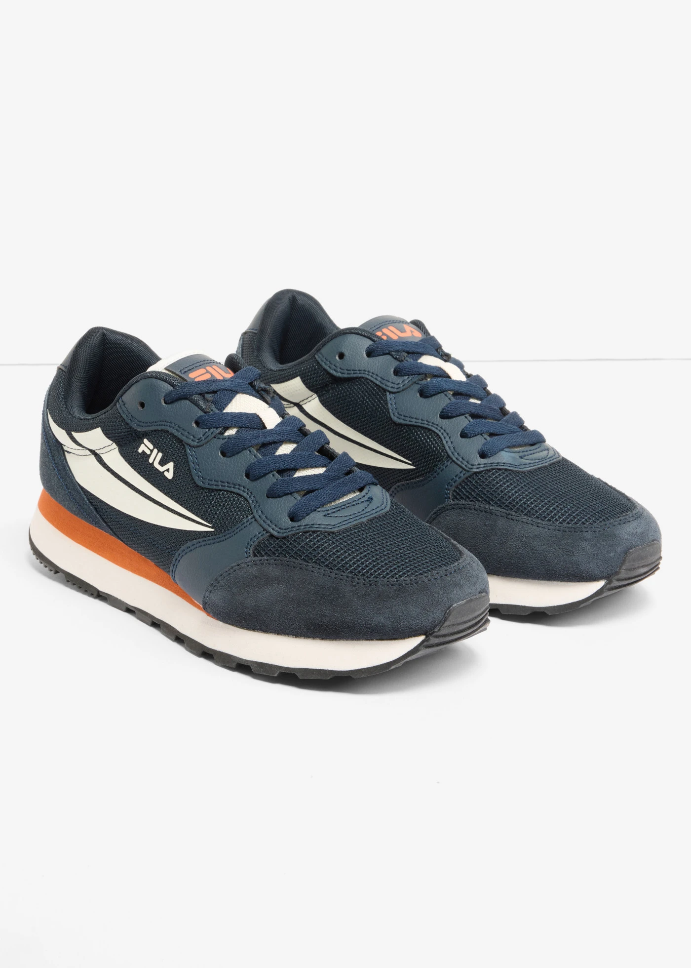 Fila sneakers van zacht materiaal • navy-oranje • bonprix online shop