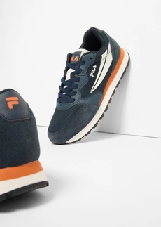 Sneakersy Fila z miękkiego materiału • granatowo-pomarańczowy • sklep bonprix