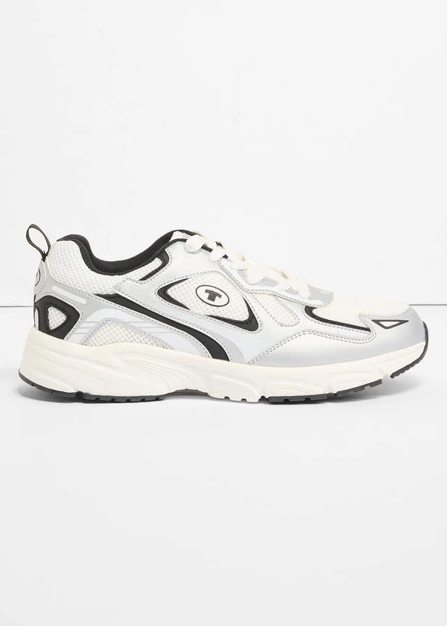 Tom Tailor sneakers met een lichte loopzool, Kleur: wit-zilverkleur