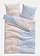 Parure de lit en coton mélangé, Couleur: blanc-rose-bleu