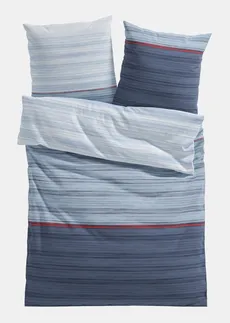 Parure de lit en linon, Couleur: bleu