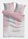 Oboustranné povlečení z bavlněné směsi, barva: bílo-růžová